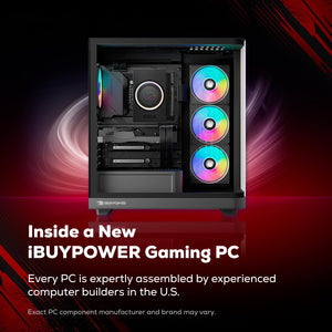 iBUYPOWER - Trace Gaming Desktop PC Intel Core Ultra 5 225F 2025 NVIDIA GeForce RTX 5060 8GB 16GB DDR5 1TB SSD Storage - Black