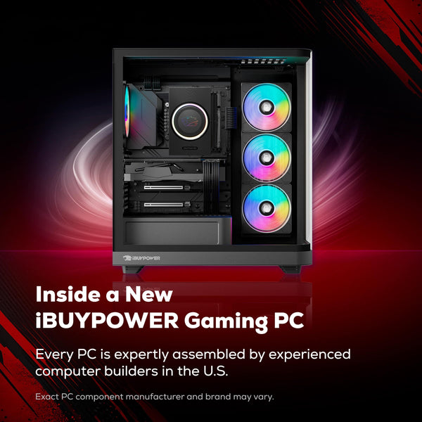 iBUYPOWER - Trace Gaming Desktop PC Intel Core Ultra 5 225F 2025 NVIDIA GeForce RTX 5060 8GB 16GB DDR5 1TB SSD Storage - Black
