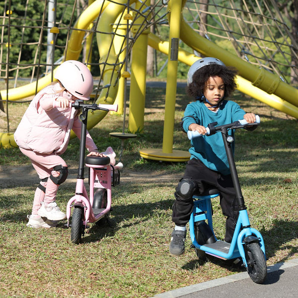 HiBoy - U2 Lite Electric Scooter for Kids, Up to 9 Mph, Neon Lights, 5 Mile Range, Electric Scooter with Seat - Blue