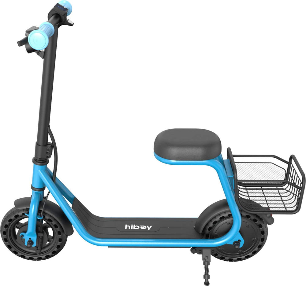 HiBoy - U2 Lite Electric Scooter for Kids, Up to 9 Mph, Neon Lights, 5 Mile Range, Electric Scooter with Seat - Blue
