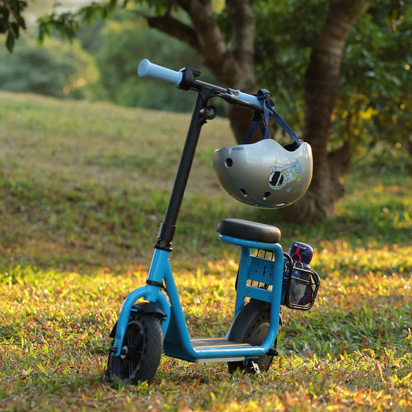 HiBoy - U2 Lite Electric Scooter for Kids, Up to 9 Mph, Neon Lights, 5 Mile Range, Electric Scooter with Seat - Blue