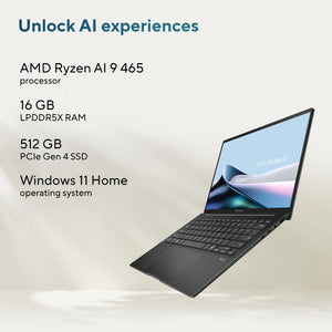 ASUS - Zenbook 14 14" 2K OLED Touchscreen Laptop - AMD Ryzen AI 9 465 2026 - 16GB Memory - 512GB Storage - Copilot+ PC - Jasper Gray