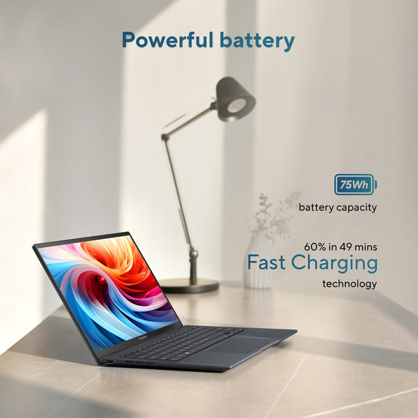 ASUS - Zenbook 14 14" 2K OLED Touchscreen Laptop - AMD Ryzen AI 9 465 2026 - 16GB Memory - 512GB Storage - Copilot+ PC - Jasper Gray