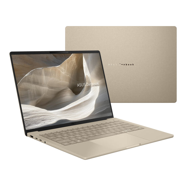 ASUS - Zenbook A14 14” OLED 2K Display - Snapdragon X2 Elite 2026 - 16GB Memory - 512GB Storage - Copilot+ PC - Zabriskie Beige