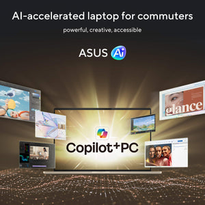 ASUS - Zenbook A14 14” OLED 2K Display - Snapdragon X2 Elite 2026 - 16GB Memory - 512GB Storage - Copilot+ PC - Zabriskie Beige