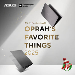 ASUS - Zenbook A14 14" FHD+ OLED Laptop - Copilot+ PC - Snapdragon X with 32GB RAM - 1TB SSD - Iceland Gray