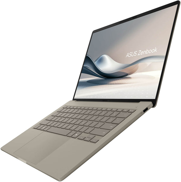 ASUS - Zenbook A14 14" 2K OLED Laptop - Snapdragon X Plus 2025 - 16GB Memory - 512GB Storage - Copilot+ PC - Zabriskie Beige