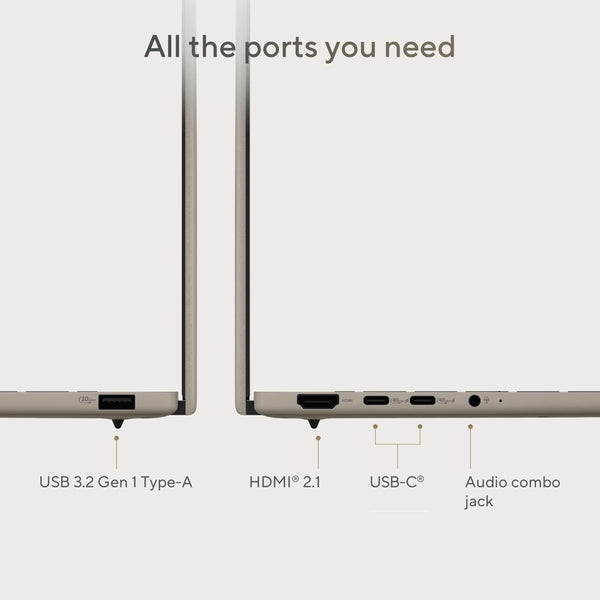 ASUS - Zenbook A14 14" 2K OLED Laptop - Snapdragon X Plus 2025 - 16GB Memory - 512GB Storage - Copilot+ PC - Zabriskie Beige