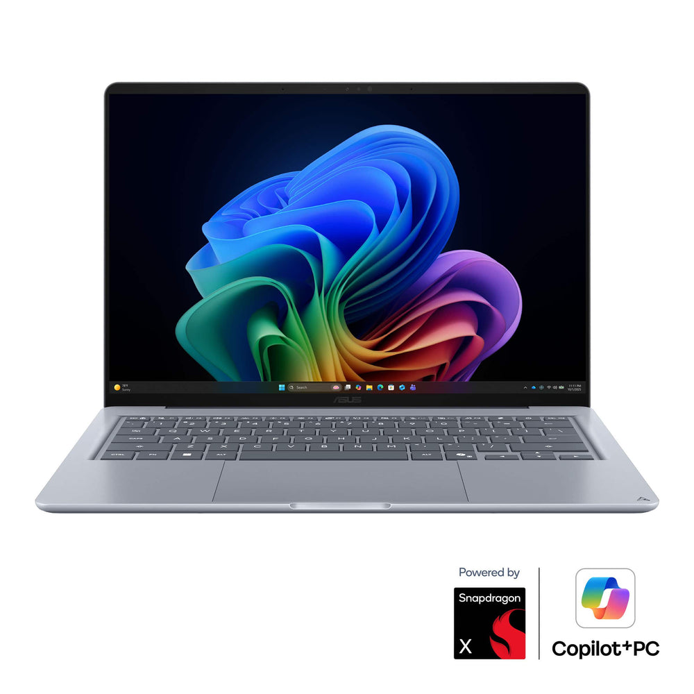 ASUS - Zenbook 14 14" 2K OLED Laptop - Snapdragon X1-26-100 (2026) - 16GB Memory - 256GB Storage - Copilot+ PC - Arctic Blue