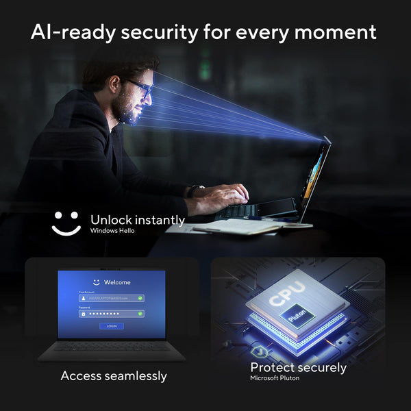 ASUS - Zenbook 14 14" 2K OLED Laptop - Snapdragon X1-26-100 (2026) - 16GB Memory - 256GB Storage - Copilot+ PC - Arctic Blue