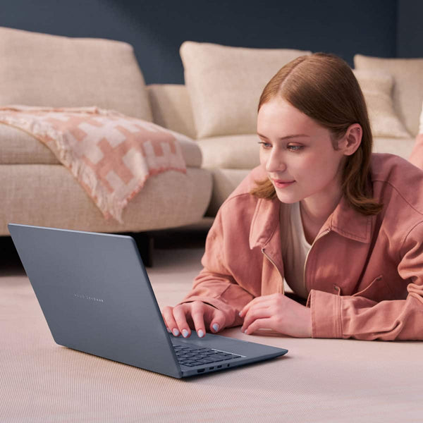 ASUS - Zenbook 14 14" 2K OLED Laptop - Snapdragon X1-26-100 (2026) - 16GB Memory - 256GB Storage - Copilot+ PC - Arctic Blue