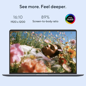 ASUS - Zenbook 14 14" 2K OLED Laptop - Snapdragon X1-26-100 (2026) - 16GB Memory - 256GB Storage - Copilot+ PC - Arctic Blue