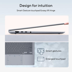ASUS - Zenbook 14 14" 2K OLED Laptop - Snapdragon X1-26-100 (2026) - 16GB Memory - 256GB Storage - Copilot+ PC - Arctic Blue