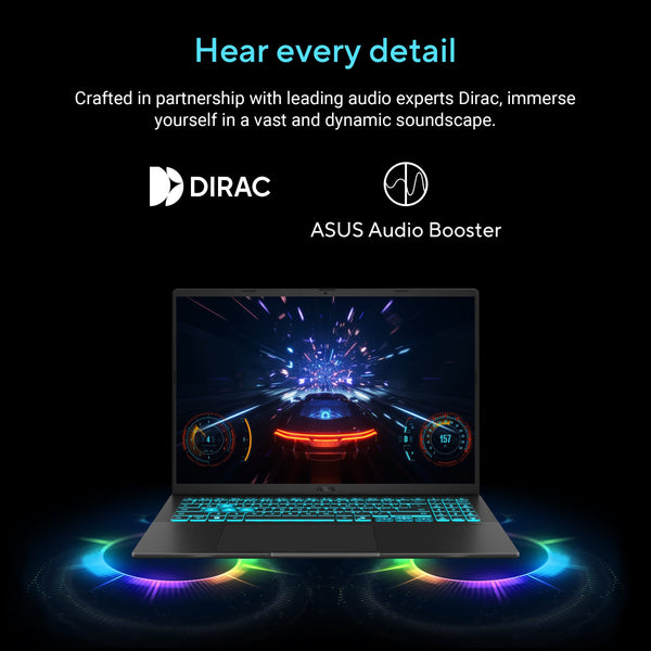 ASUS - V16 16" 2K Gaming Laptop - Intel Core 7 Processor 240H with NVIDIA GeForce RTX 5050 - 8GB Memory - 512GB SSD - Black