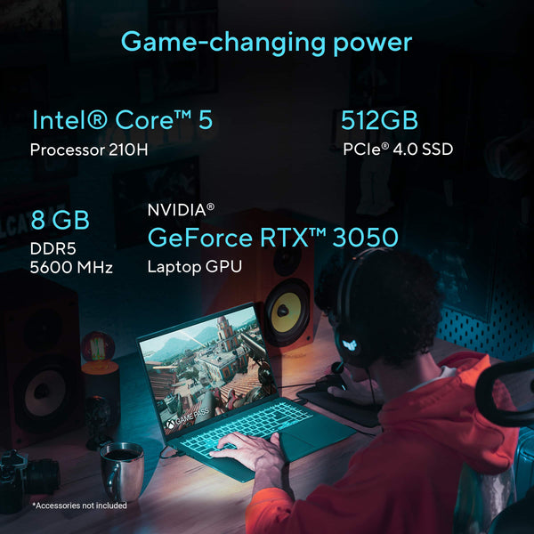 ASUS - V16 16" 2K Gaming Laptop - Intel Core 5 Processor 210H with NVIDIA GeForce RTX 3050 - 8GB Memory - 512GB SSD - Black