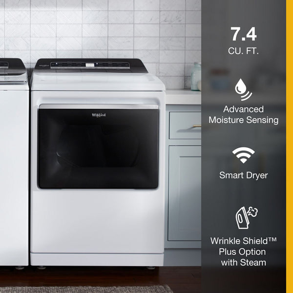 7.4 cu. ft. Top Load Electric Dryer with Advanced Moisture Sensing #white