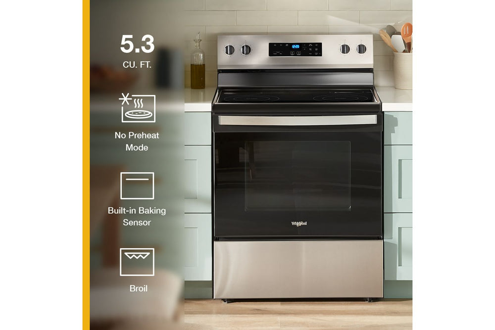 30-inch Electric Range with No Preheat Mode #stainless