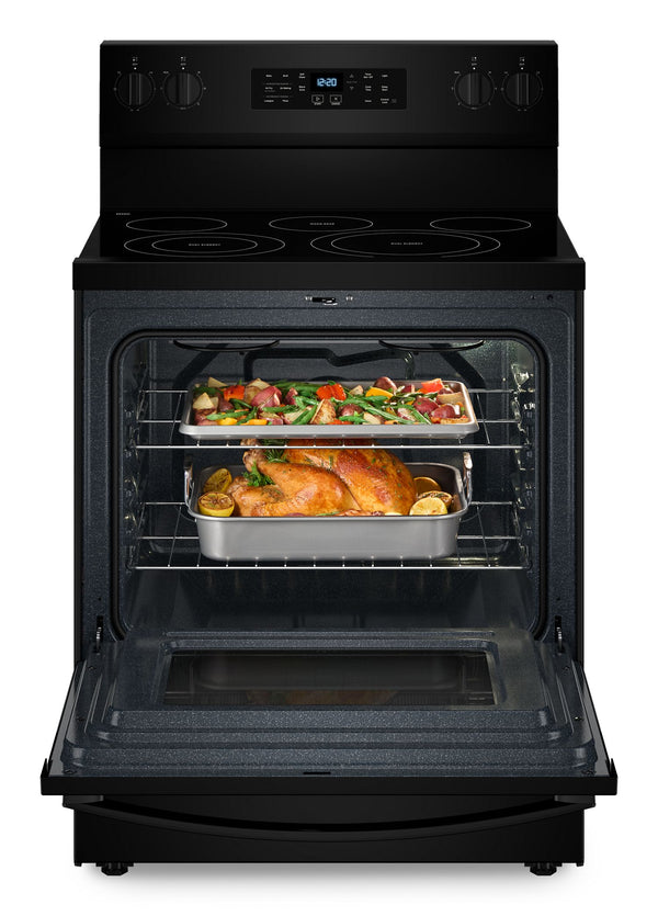 30-inch Energy Star Electric Range with Air Cooking Technology, No Preheat Air Fry and Air Baking and Self Clean #black