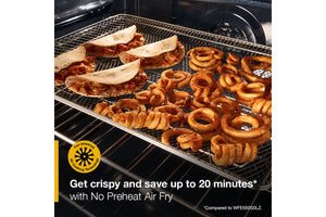 30-inch Energy Star Electric Range with Air Cooking Technology, No Preheat Air Fry and Air Baking and Self Clean #black
