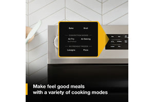 30-inch Energy Star Electric Range with Air Cooking Technology, No Preheat Air Fry and Air Baking and Self Clean #stainlesssteel