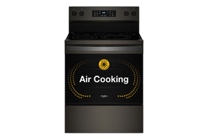 30-inch Energy Star Electric Range with Air Cooking Technology, No Preheat Air Fry and Air Baking and Self Clean #blackstainless