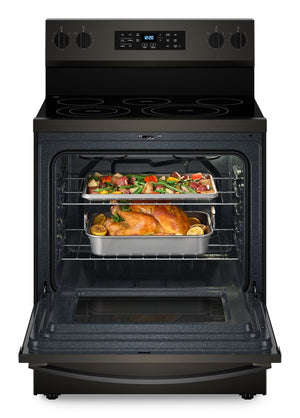 30-inch Energy Star Electric Range with Air Cooking Technology, No Preheat Air Fry and Air Baking and Self Clean #blackstainless