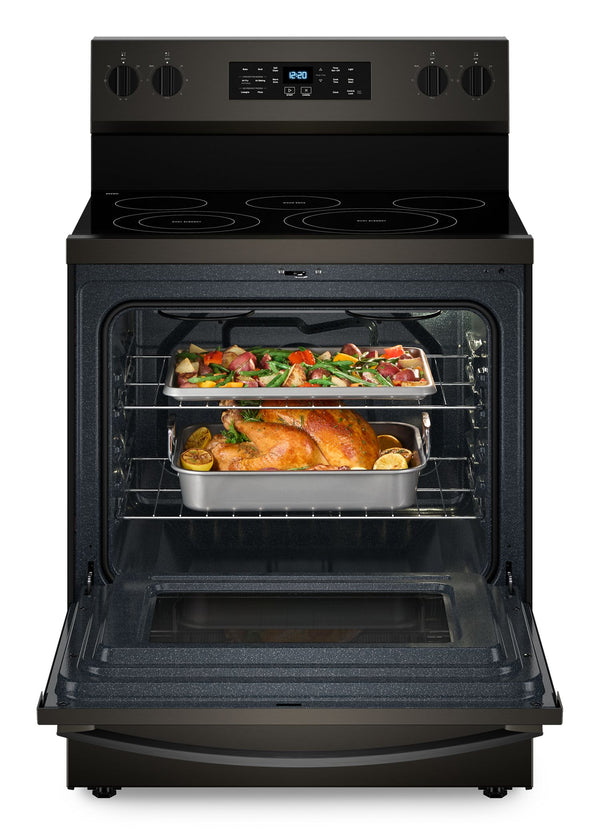 30-inch Energy Star Electric Range with Air Cooking Technology, No Preheat Air Fry and Air Baking and Self Clean #blackstainless