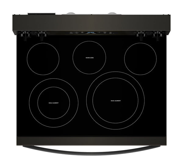 30-inch Energy Star Electric Range with Air Cooking Technology, No Preheat Air Fry and Air Baking and Self Clean #blackstainless