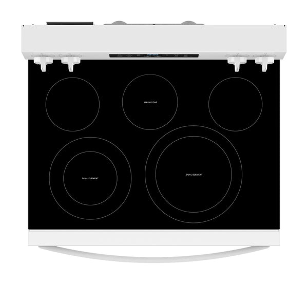 30-inch Energy Star Electric Range with Air Cooking Technology, No Preheat Air Fry and Air Baking and Self Clean #white