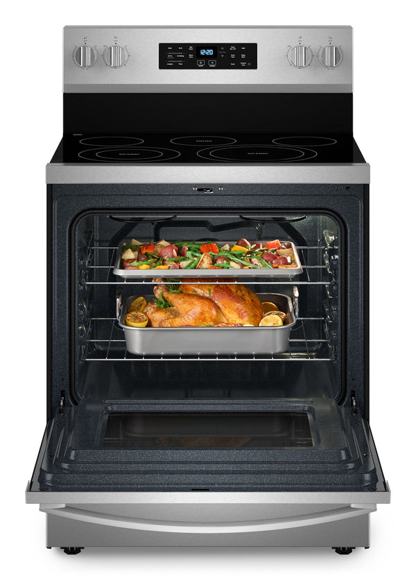 30-inch Energy Star Electric Range with Air Cooking Technology, No Preheat Air Fry and Air Baking and Self Clean #stainless