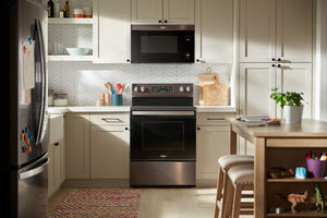 30-inch Electric Range with Air Cooking Technology #blackstainless