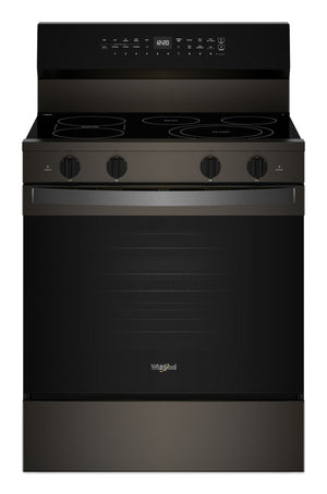 30-inch Electric Smart Range with Air Cooking Technology, No Preheat Air Fry, High Speed Preheat Oven, WipeClean™ Coating, and Steam/Self Clean #blackstainless
