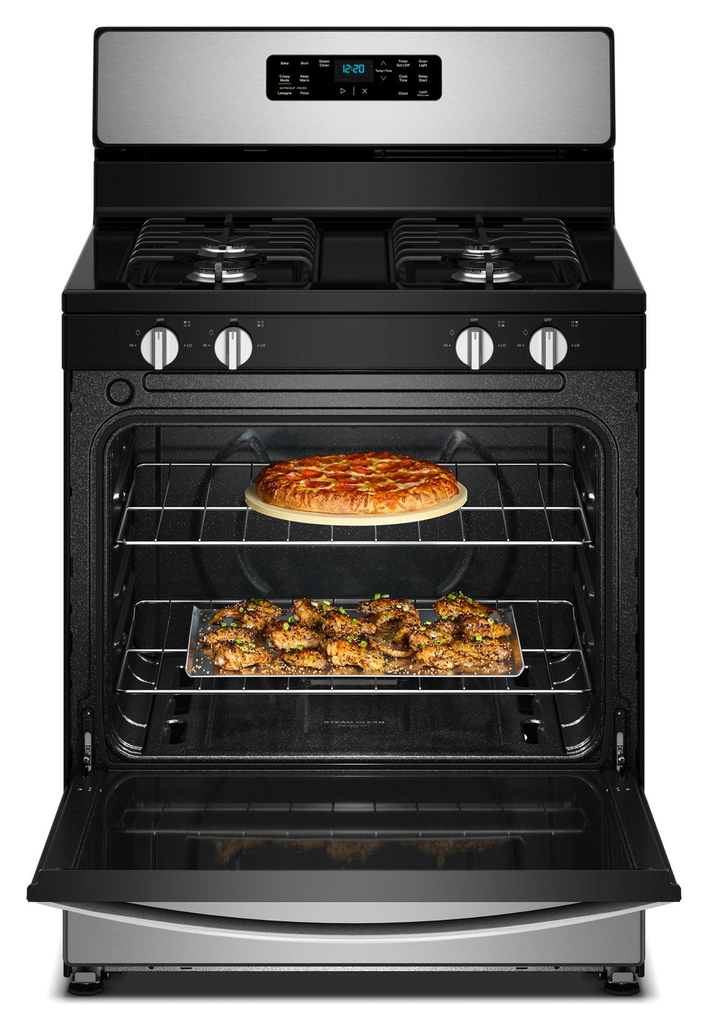 Whirlpool - 30-inch Gas Range with Crispy Mode and No Preheat Mode