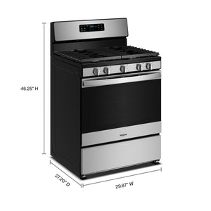Whirlpool - 30-inch Gas Range with Crispy Mode and Griddle Zone #stainless