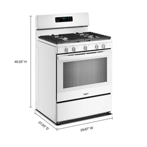 Whirlpool - 30-inch Gas Range with Crispy Mode and Griddle Zone #white
