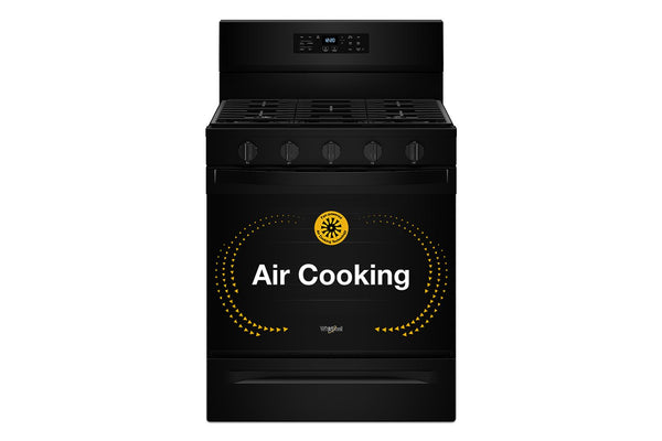 30-inch Gas Range with Air Cooking Technology, No Preheat Air Fry and Air Baking and Self Clean #black