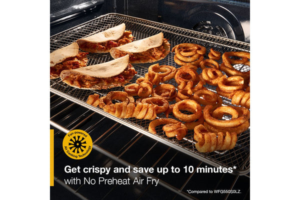 30-inch Gas Range with Air Cooking Technology, No Preheat Air Fry and Air Baking and Self Clean #black