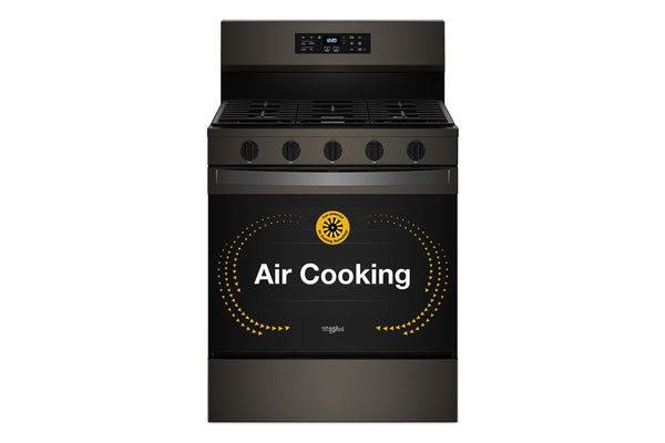 30-inch Gas Range with Air Cooking Technology, No Preheat Air Fry and Air Baking and Self Clean #blackstainless