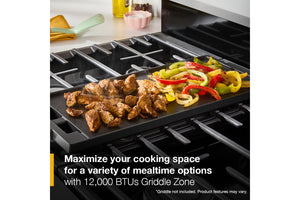 30-inch Gas Range with Air Cooking Technology, No Preheat Air Fry and Air Baking and Self Clean #blackstainless