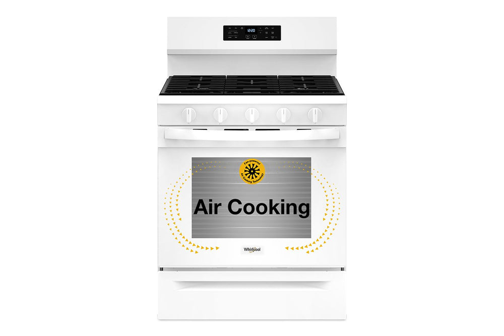30-inch Gas Range with Air Cooking Technology, No Preheat Air Fry and Air Baking and Self Clean #white