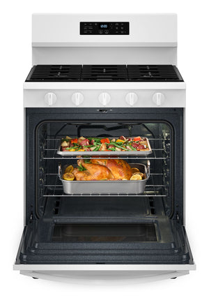30-inch Gas Range with Air Cooking Technology, No Preheat Air Fry and Air Baking and Self Clean #white