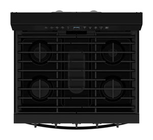 30-inch Smart Gas Range with Air Cooking Technology, No Preheat Air Fry, Steam/Self Clean and High Speed Preheat #black