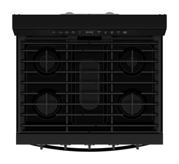 30-inch Smart Gas Range with Air Cooking Technology, No Preheat Air Fry, Steam/Self Clean and High Speed Preheat #black