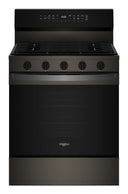 30-inch Smart Gas Range with Air Cooking Technology, No Preheat Air Fry, Steam/Self Clean and High Speed Preheat #blackstainless