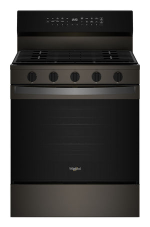 30-inch Smart Gas Range with Air Cooking Technology, No Preheat Air Fry, Steam/Self Clean and High Speed Preheat #blackstainless