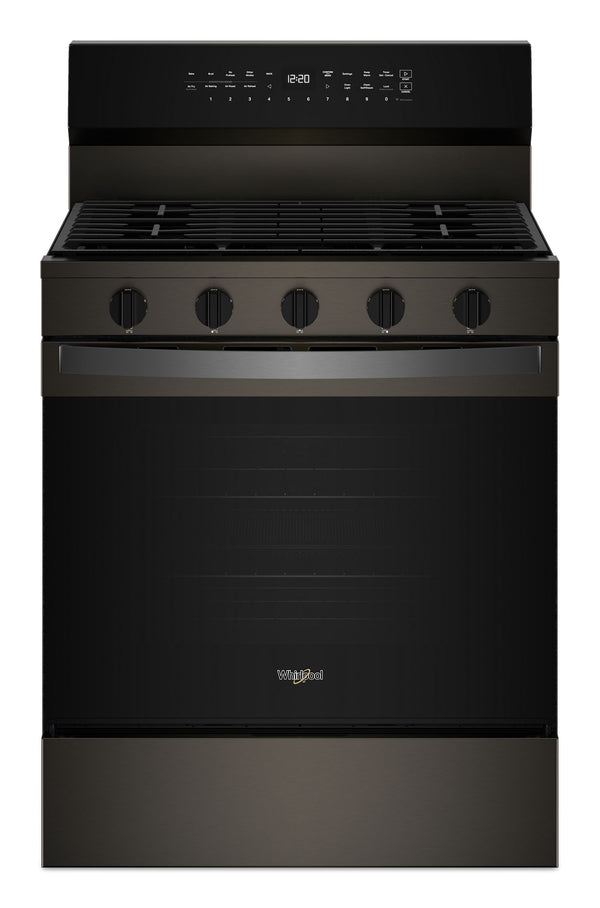 30-inch Smart Gas Range with Air Cooking Technology, No Preheat Air Fry, Steam/Self Clean and High Speed Preheat #blackstainless