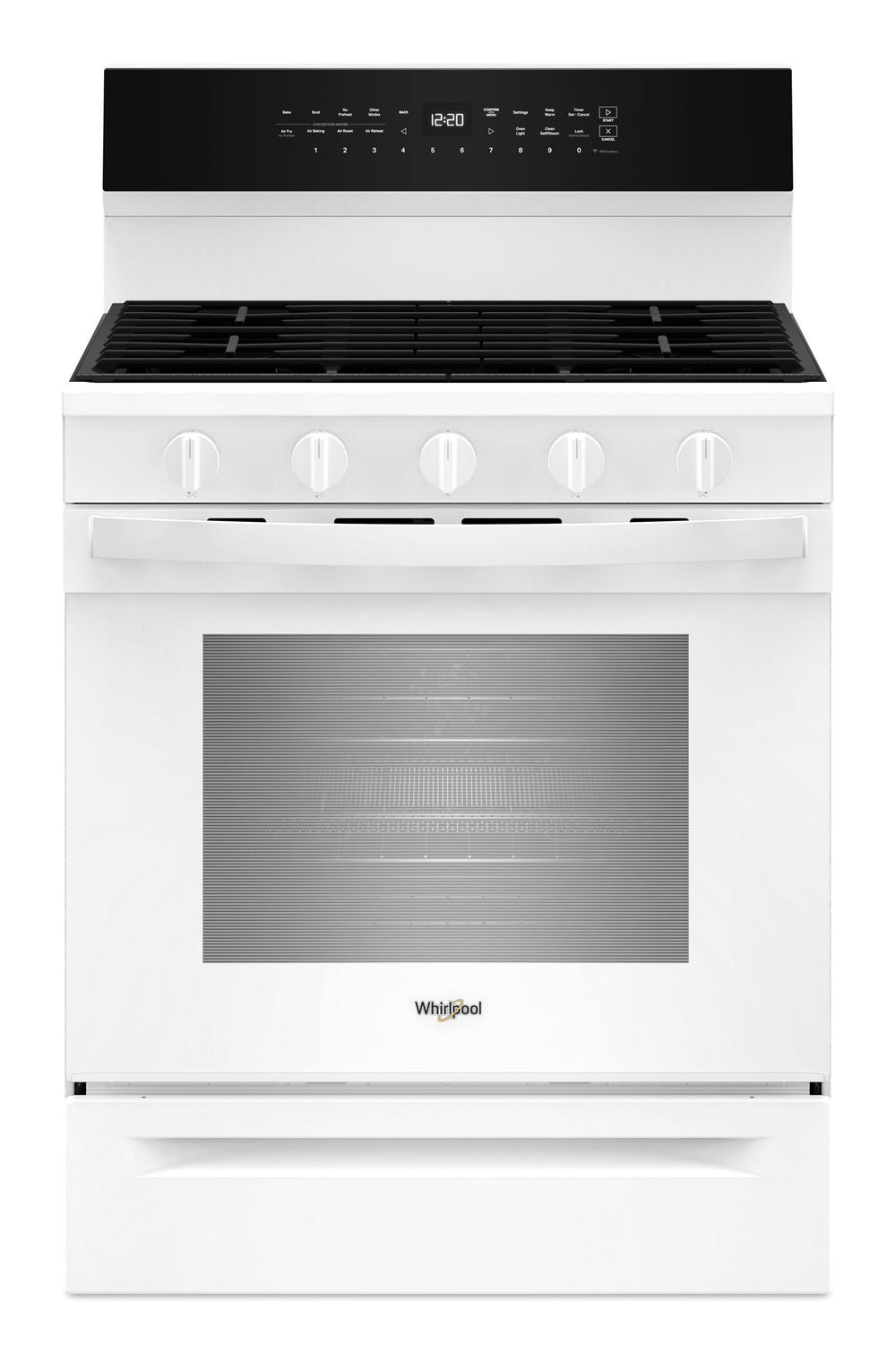 30-inch Smart Gas Range with Air Cooking Technology, No Preheat Air Fry, Steam/Self Clean and High Speed Preheat #white