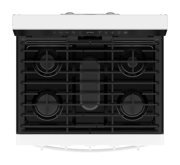 30-inch Smart Gas Range with Air Cooking Technology, No Preheat Air Fry, Steam/Self Clean and High Speed Preheat #white
