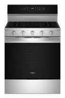 30-inch Smart Gas Range with Air Cooking Technology, No Preheat Air Fry, Steam/Self Clean and High Speed Preheat #stainless