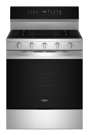 30-inch Smart Gas Range with Air Cooking Technology, No Preheat Air Fry, Steam/Self Clean and High Speed Preheat #stainless